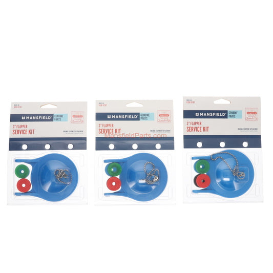 Mansfield Genuine 630-0207 QTY 3 Pack 3" Flapper Kit - MansfieldParts