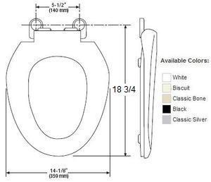 Mansfield Genuine Elongated Plastic Toilet Seat - MansfieldParts
