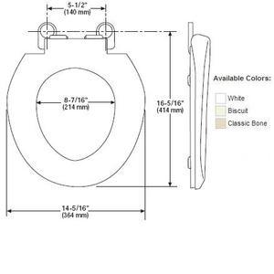 Mansfield Genuine Round Plastic Toilet Seat - MansfieldParts