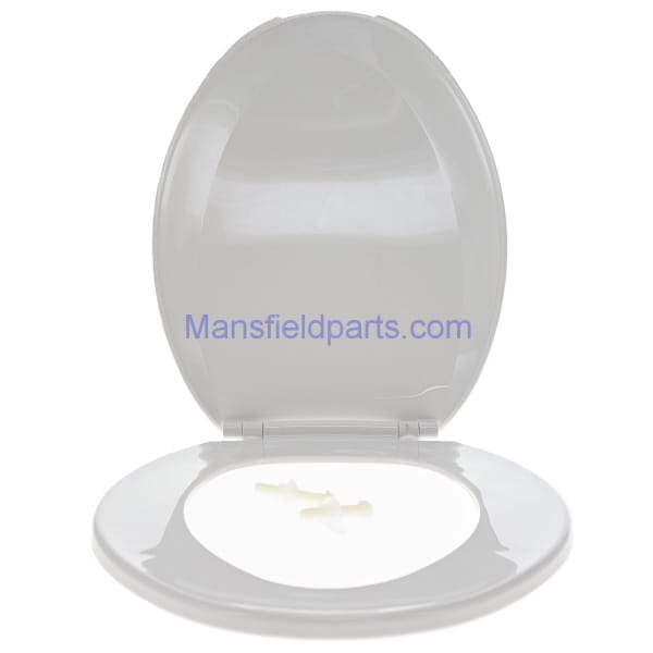 Mansfield Genuine White Elongated Plastic Toilet Seat