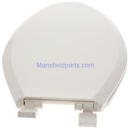 Back of the Mansfield SB700 biscuit seat. Showing the two plastic hinges.