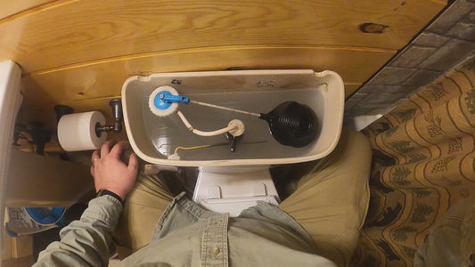 Uonlytech 2pcs Toilet Tank Button Mansfield Flush Valve Black Sink