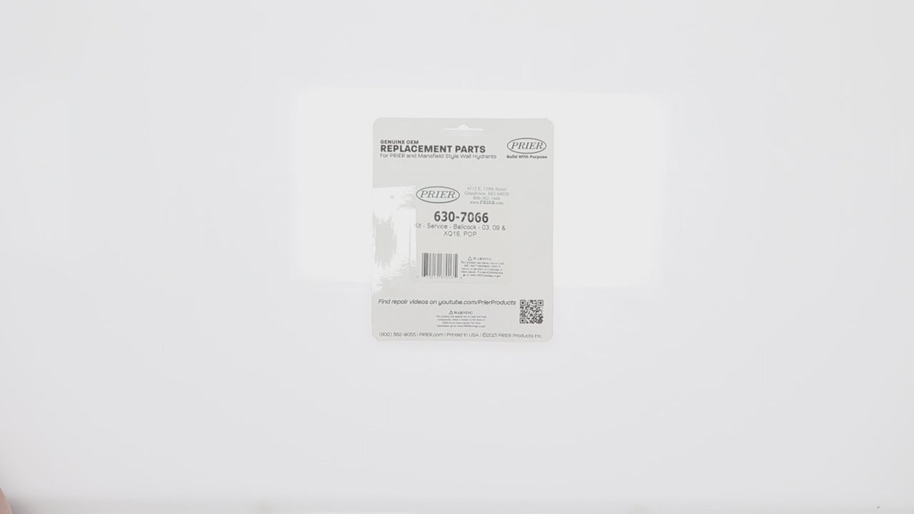 Mansfield Service Kit 630-7066 For 03, 09, and QX16 Ballcocks
